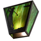 Meyda Lighting Golf 13" 2-Light Timeless Bronze Wall Sconce With Forest Green Art Shade Glass