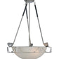 Meyda Lighting Golf 20" 4-Light Nickel Inverted Pendant Light With Creme Carrare Acrylic Shade Glass