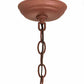Meyda Lighting Golf 22" 2-Light Rust Pendant Light With Amber Mica Shade Glass