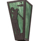 Meyda Lighting Golf 6" Timeless Bronze Wall Sconce With Green Art Shade Glass