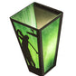 Meyda Lighting Golf 6" Timeless Bronze Wall Sconce With Green Art Shade Glass