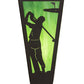 Meyda Lighting Golf 6" Timeless Bronze Wall Sconce With Green Art Shade Glass