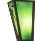 Meyda Lighting Golf 6" Timeless Bronze Wall Sconce With Green Art Shade Glass
