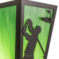 Meyda Lighting Golf 6" Timeless Bronze Wall Sconce With Green Art Shade Glass