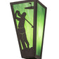 Meyda Lighting Golf 6" Timeless Bronze Wall Sconce With Green Art Shade Glass