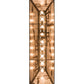 Meyda Lighting Golf 60" 9-Light Antique Copper Island Pendant Light With Silver Mica Shade Glass