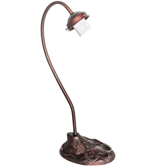 Meyda Lighting Gooseneck 18" Mahogany Bronze Table Lamp Hardware