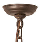 Meyda Lighting Gordes 28" 3-Light Gilded Tobacco Chandelier With Ivory Faux Candlelight