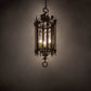 Meyda Lighting Gordes 28" 3-Light Gilded Tobacco Chandelier With Ivory Faux Candlelight