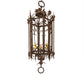 Meyda Lighting Gordes 28" 3-Light Gilded Tobacco Chandelier With Ivory Faux Candlelight