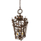 Meyda Lighting Gordes 28" 3-Light Gilded Tobacco Chandelier With Ivory Faux Candlelight