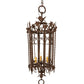 Meyda Lighting Gordes 28" 3-Light Gilded Tobacco Chandelier With Ivory Faux Candlelight