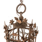 Meyda Lighting Gordes 28" 3-Light Gilded Tobacco Chandelier With Ivory Faux Candlelight