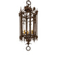 Meyda Lighting Gordes 28" 3-Light Gilded Tobacco Chandelier With Ivory Faux Candlelight
