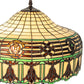 Meyda Lighting Gorham 26" 2-Light Mahogany Bronze Table Lamp With Multi-Colored Shade Glass