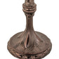 Meyda Lighting Gorham 26" 2-Light Mahogany Bronze Table Lamp With Multi-Colored Shade Glass