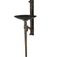 Meyda Lighting Gothic 13" Hand Rubbed Rusted & Waxed Iron Bobeche Wall Sconce With Candle Holder