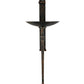 Meyda Lighting Gothic 13" Hand Rubbed Rusted & Waxed Iron Bobeche Wall Sconce With Candle Holder