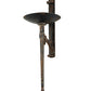 Meyda Lighting Gothic 13" Hand Rubbed Rusted & Waxed Iron Bobeche Wall Sconce With Candle Holder