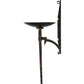 Meyda Lighting Gothic 13" Hand Rubbed Rusted & Waxed Iron Bobeche Wall Sconce With Candle Holder