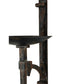 Meyda Lighting Gothic 13" Hand Rubbed Rusted & Waxed Iron Bobeche Wall Sconce With Candle Holder