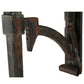 Meyda Lighting Gothic 13" Hand Rubbed Rusted & Waxed Iron Bobeche Wall Sconce With Candle Holder