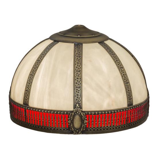 Meyda Lighting Gothic 16" Craftsman Brown Shade Glass