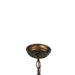 Meyda Lighting Gothic 18" 3-Light Craftsman Brown Inverted Pendant Light With Beige Iridescent Shade Glass