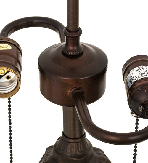 Meyda Lighting Gothic 20" 2-Light Mahogany Bronze Table Lamp Base