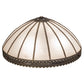 Meyda Lighting Gothic 20" Craftsman Brown Highlights Bent Frosted Seeded Shade Glass
