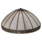 Meyda Lighting Gothic 20" Craftsman Brown Highlights Bent Frosted Seeded Shade Glass