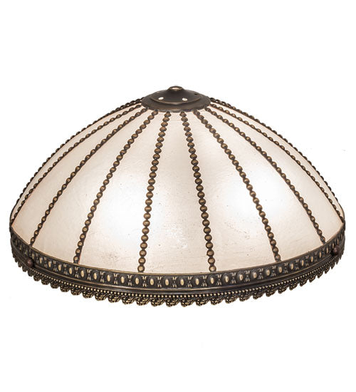 Meyda Lighting Gothic 20" Craftsman Brown Highlights Bent Frosted Seeded Shade Glass