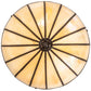 Meyda Lighting Gothic 25" 3-Light Craftsman Brown Inverted Pendant Light With Beige Iridescent Shade Glass