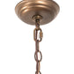 Meyda Lighting Gothic 25" 3-Light Craftsman Brown Inverted Pendant Light With Beige Iridescent Shade Glass