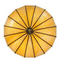 Meyda Lighting Gothic 32" 4-Light Craftsman Brown Inverted Pendant Light With Beige Art Shade Glass