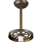 Meyda Lighting Gothic Crown 10" Antique Black Inverted Pendant Light With Amber Shade Glass