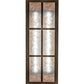 Meyda Lighting Gothic Fleur-de-lis 48" 2-Light Antique Copper Island Inverted Pendant Light With Silver Mica Shade Glass