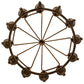 Meyda Lighting Goulaine Corde 48" 12-Light Rust Iron Chandelier With Ivory Faux Candlelight