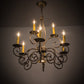 Meyda Lighting Grace 26" 10-Light Corinth Chandelier With Amber Faux Candlelight