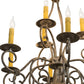 Meyda Lighting Grace 26" 10-Light Corinth Chandelier With Amber Faux Candlelight