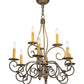Meyda Lighting Grace 26" 10-Light Corinth Chandelier With Amber Faux Candlelight