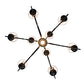 Meyda Lighting Grace 36" 10-Light 2-Tier Blackwash Chandelier With Cream Textrene Shade