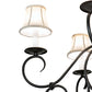 Meyda Lighting Grace 36" 10-Light 2-Tier Blackwash Chandelier With Cream Textrene Shade