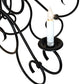 Meyda Lighting Grace 36" 10-Light 2-Tier Blackwash Chandelier With White Faux Candlelight
