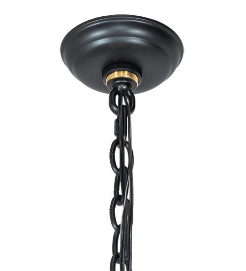 Meyda Lighting Grace 36" 10-Light 2-Tier Blackwash Chandelier With White Faux Candlelight