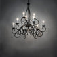 Meyda Lighting Grace 36" 10-Light 2-Tier Blackwash Chandelier With White Faux Candlelight