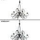 Meyda Lighting Grace 36" 10-Light 2-Tier Blackwash Chandelier With White Faux Candlelight