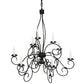 Meyda Lighting Grace 36" 10-Light 2-Tier Blackwash Chandelier With White Faux Candlelight