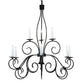 Meyda Lighting Grace 36" 10-Light 2-Tier Blackwash Chandelier With White Faux Candlelight