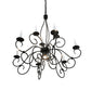 Meyda Lighting Grace 36" 10-Light 2-Tier Blackwash Chandelier With White Faux Candlelight